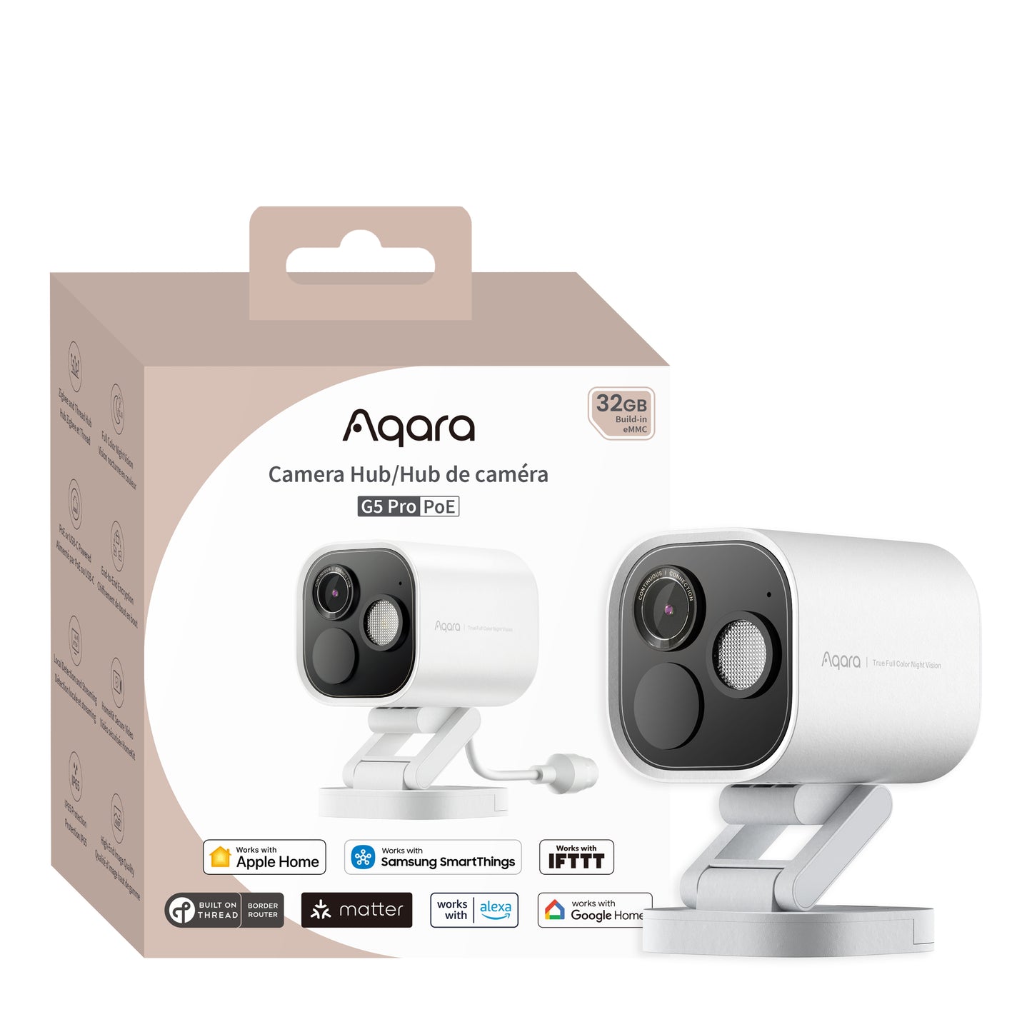 Camera Hub ngoài trời Aqara G5 Pro (PoE Wi-Fi)